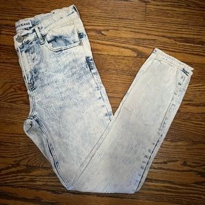 Express Acid Wash high rise skinny jeans size 4.